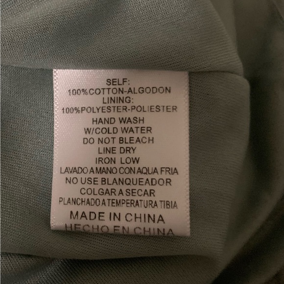 Shop tiered skirt, sage‎ green, cotton, fully lined, L, hits above knee.. - Picture 6 of 8